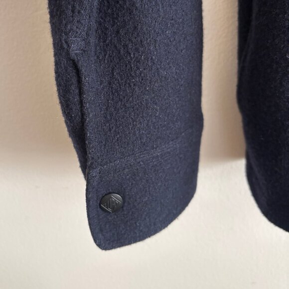 $250 Topo Designs Navy Blue Wool Shirt Jacket/ Shacket/ Overshirt - Large - Picture 6 of 11